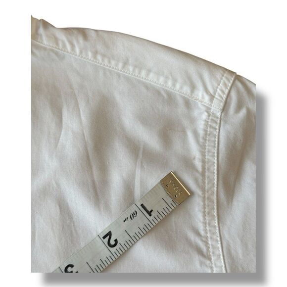 Frank & Eileen Grace Eyelet Midi Dress White Belted Classy Preppy Women’s Size S - Picture 14 of 16